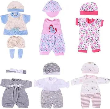 Babeside 6 conjuntos para reborn pequeña (30-38 cm)